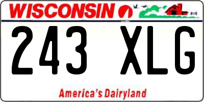 WI license plate 243XLG