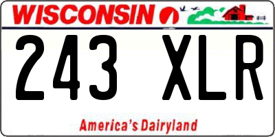 WI license plate 243XLR