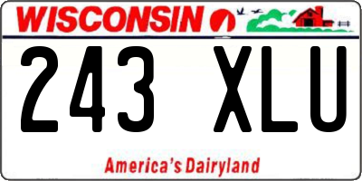 WI license plate 243XLU