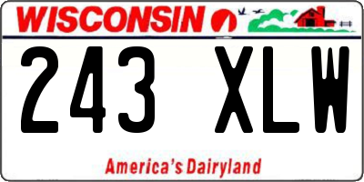 WI license plate 243XLW