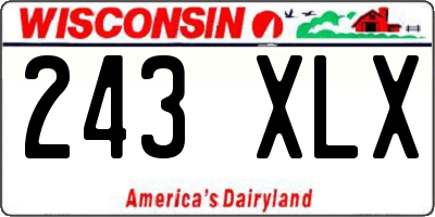 WI license plate 243XLX
