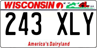 WI license plate 243XLY