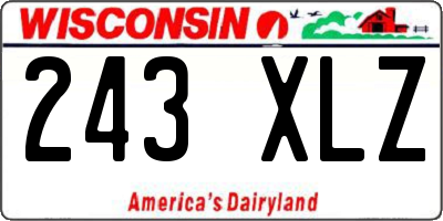WI license plate 243XLZ