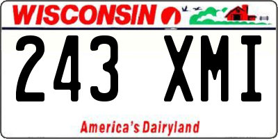 WI license plate 243XMI