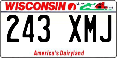 WI license plate 243XMJ