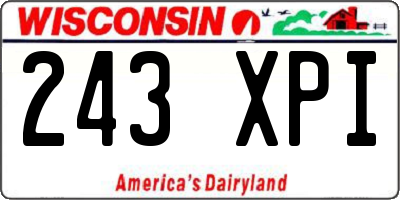WI license plate 243XPI