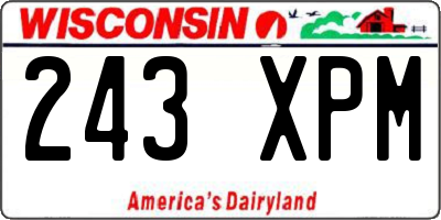WI license plate 243XPM
