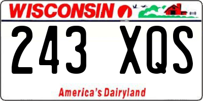 WI license plate 243XQS