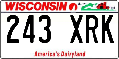 WI license plate 243XRK