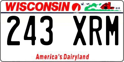 WI license plate 243XRM