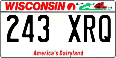 WI license plate 243XRQ