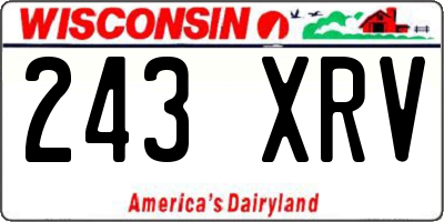 WI license plate 243XRV