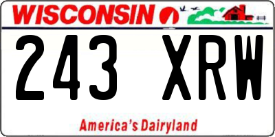 WI license plate 243XRW