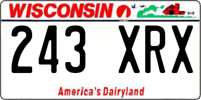 WI license plate 243XRX
