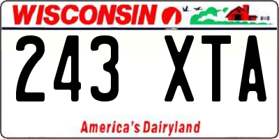 WI license plate 243XTA