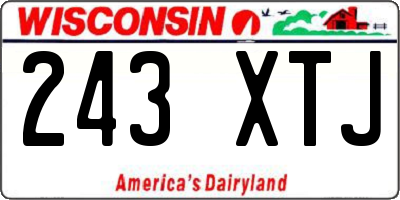 WI license plate 243XTJ