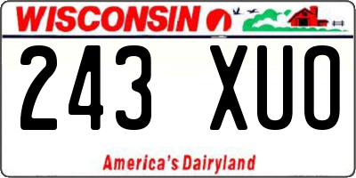 WI license plate 243XUO