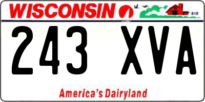 WI license plate 243XVA