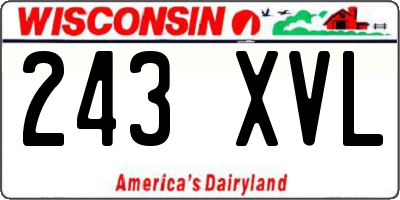 WI license plate 243XVL