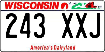 WI license plate 243XXJ