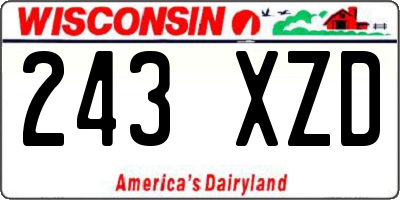 WI license plate 243XZD