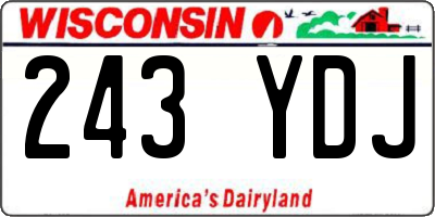 WI license plate 243YDJ