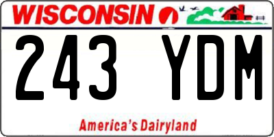 WI license plate 243YDM
