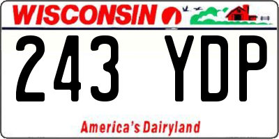 WI license plate 243YDP