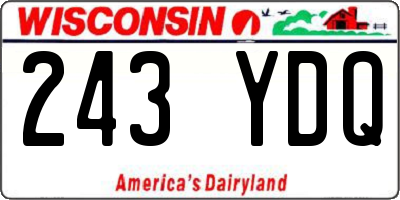 WI license plate 243YDQ