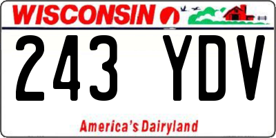 WI license plate 243YDV