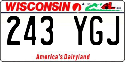 WI license plate 243YGJ