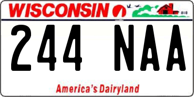 WI license plate 244NAA