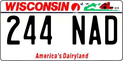 WI license plate 244NAD