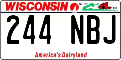 WI license plate 244NBJ