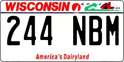 WI license plate 244NBM