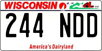 WI license plate 244NDD
