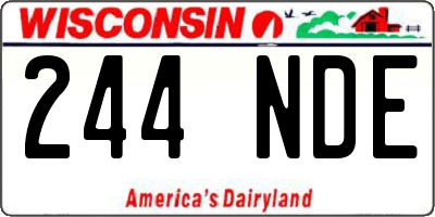 WI license plate 244NDE