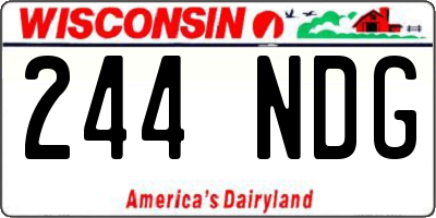 WI license plate 244NDG