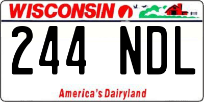 WI license plate 244NDL