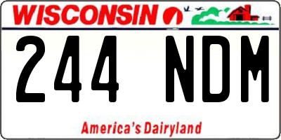 WI license plate 244NDM