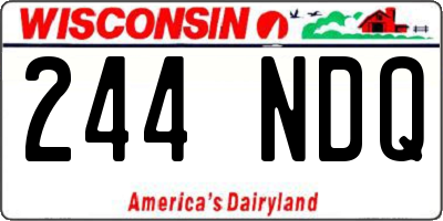WI license plate 244NDQ