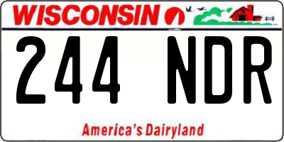 WI license plate 244NDR