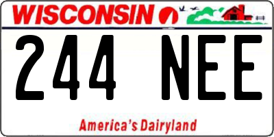 WI license plate 244NEE