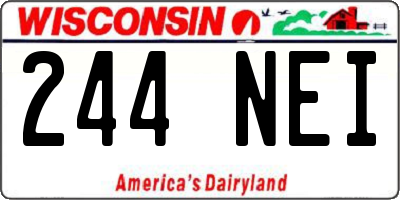 WI license plate 244NEI