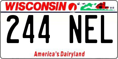 WI license plate 244NEL
