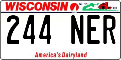 WI license plate 244NER