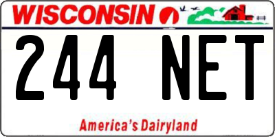 WI license plate 244NET