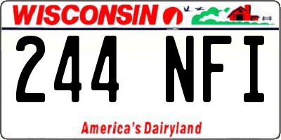 WI license plate 244NFI