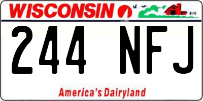 WI license plate 244NFJ