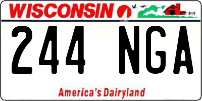 WI license plate 244NGA